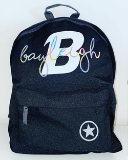 Custom YOUR NAME - Back Pack - Black