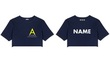 Alpha Academy - Cropped T-Shirt - Navy Blue