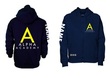 Alpha Academy - Zipped Hoodie - Navy Blue
