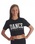 Adults Dance Forever Cropped Tee - Black