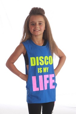 Disco is my Life sleeveless - Blue