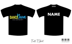 Dance Nova - Blue Logo - Full T-Shirt