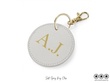 StarrLUX Travel - Key Clip with Initials - Soft Grey