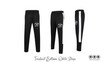 Studio X - Black and White - Tracksuit Bottoms